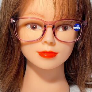 1513 Colette 1.75 Raspberry Reading Glasses Soft Butterfly Readers NWT